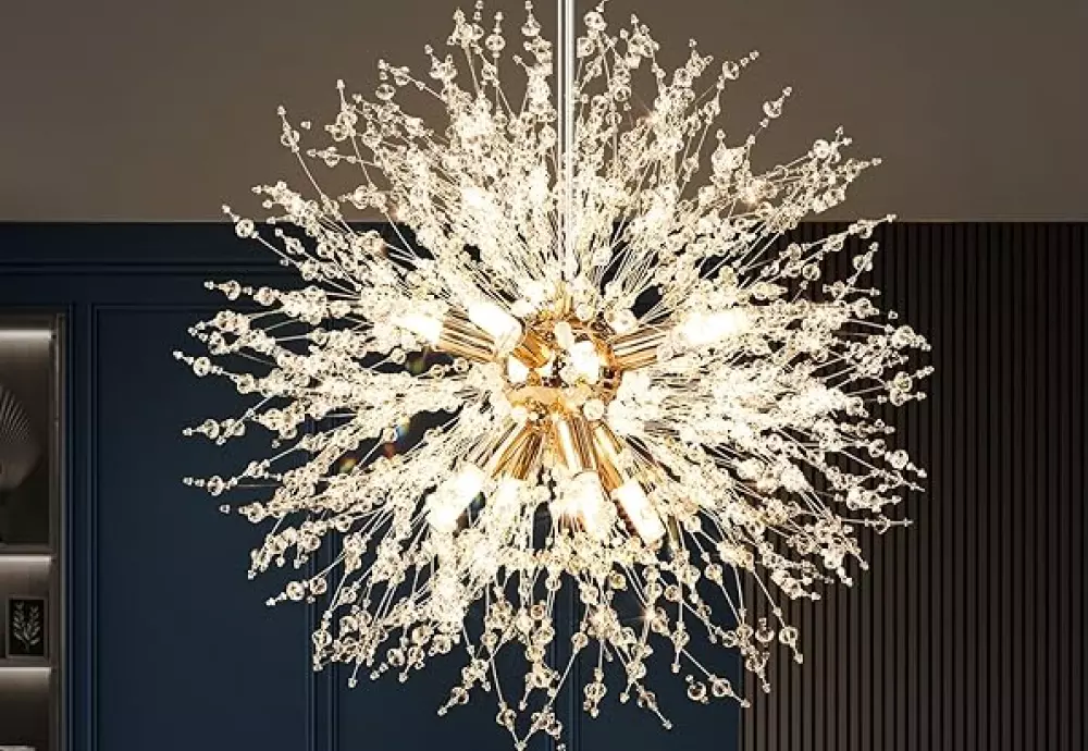 gold chandelier with crystals